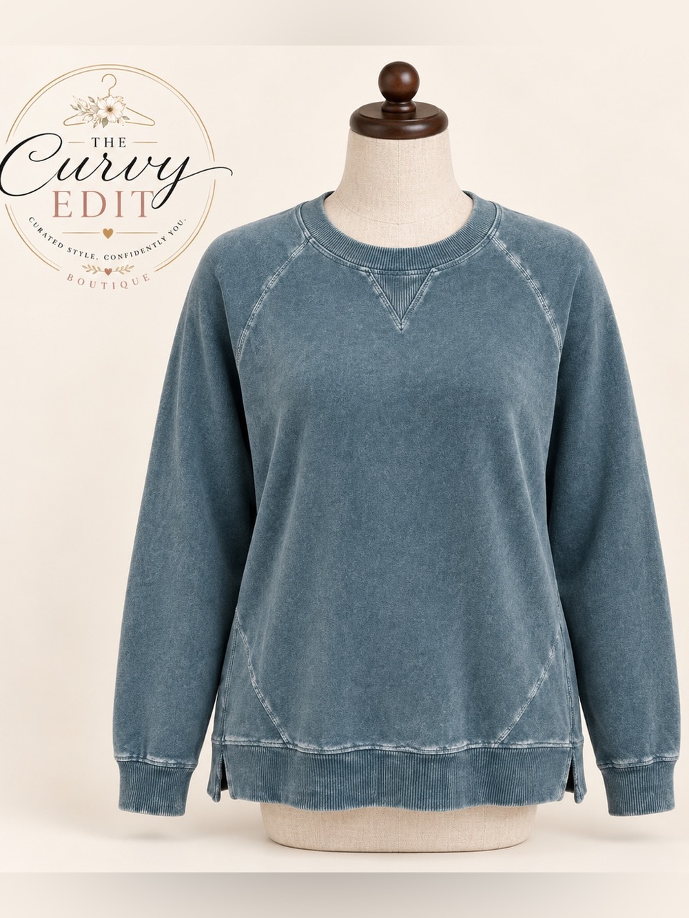 Universal Thread Vintage Wash Sweatshirt | XXL | Teal | Dusty Green